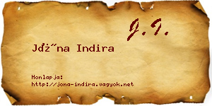 Jóna Indira névjegykártya